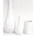 Déco sur pots, vases, bombe de peinture blanc