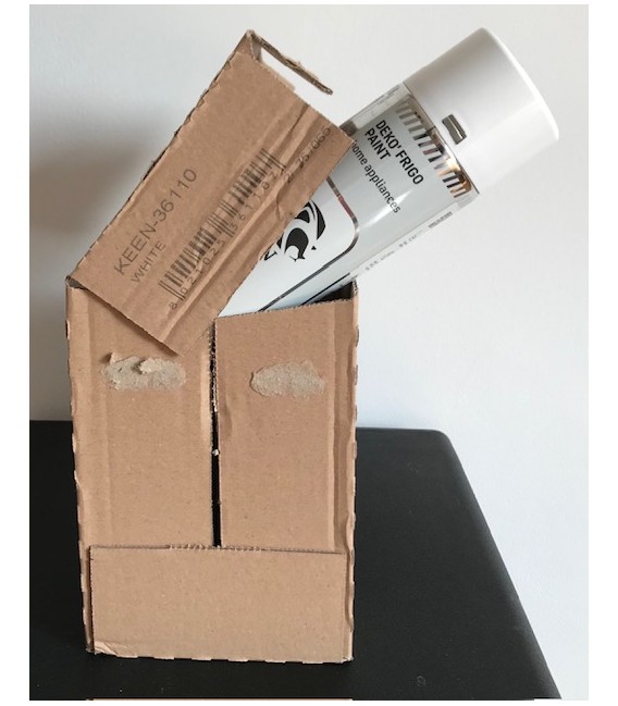 Peinture Frigo - Electroménager - Carton de 4 bombes de peinture frigo blanc émail