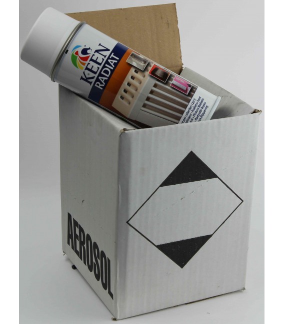 Peinture radiateur - Cartons de 4 bombes de peinture radiateur brillant